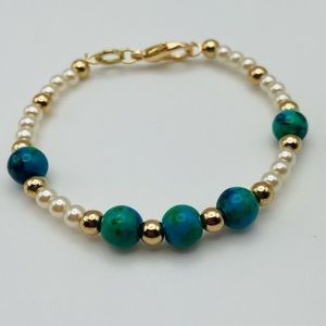 Child Aqua Stone Bracelet